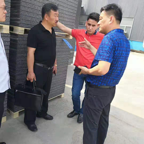 Warmly welcome plastic formwork distributor from Turkmenistan visit our factory